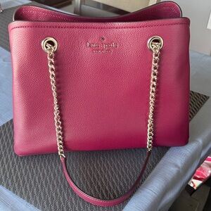 kate spade Berry Pink Leather Chain-Handle Shoulder Bag